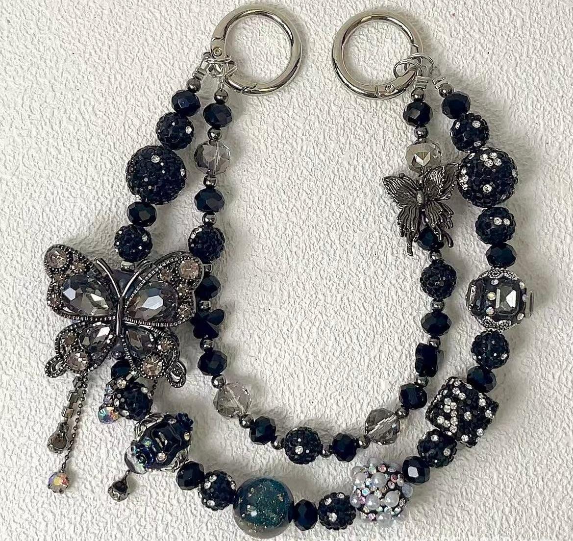 New Double-Layer Butterfly Phone Charms — Stylish & Versatile Keychain