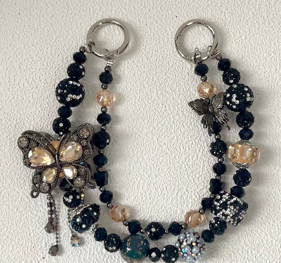 New Double-Layer Butterfly Phone Charms — Stylish & Versatile Keychain