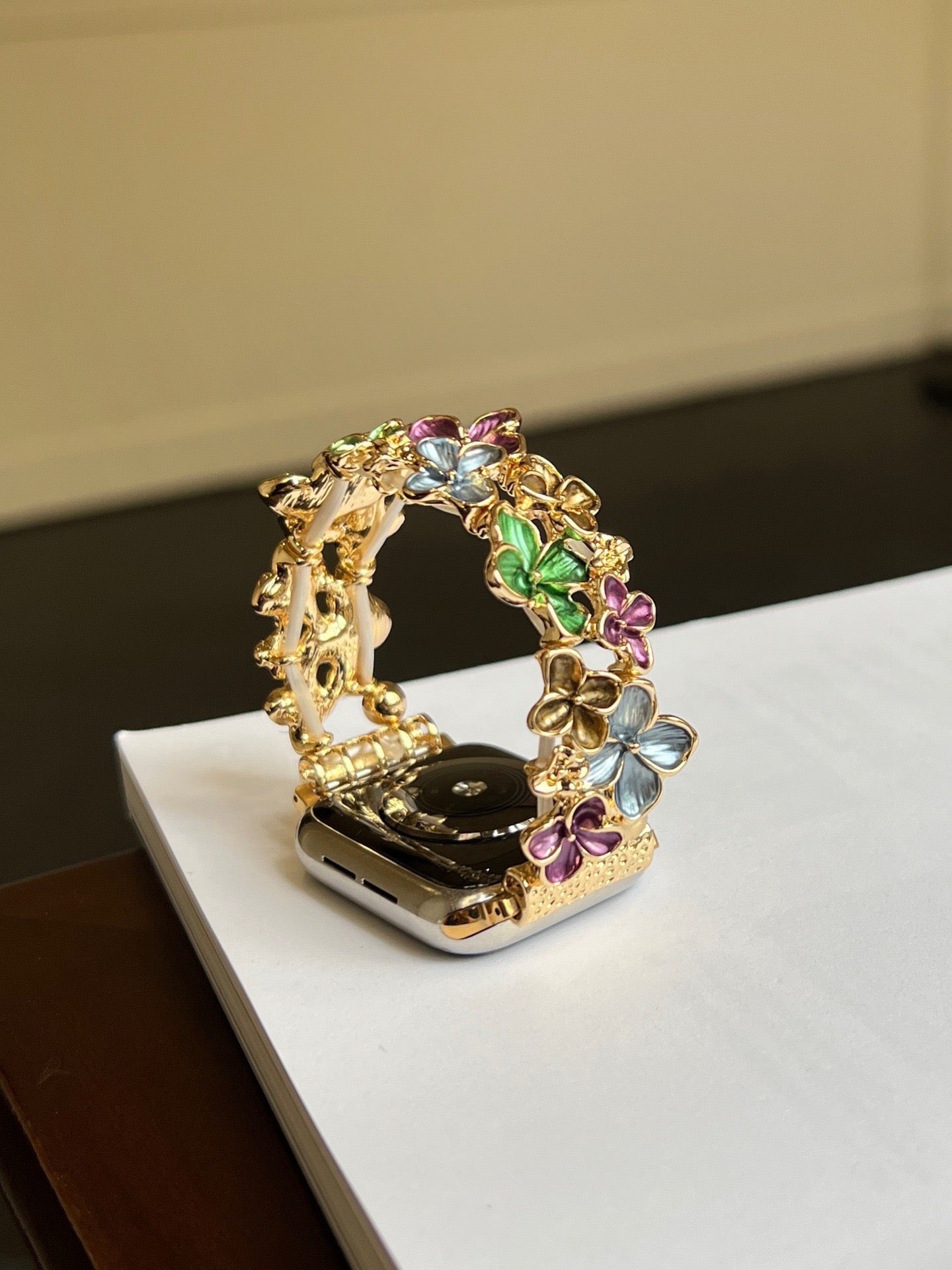 Autumn Blossom Charm Link Smartwatch Band