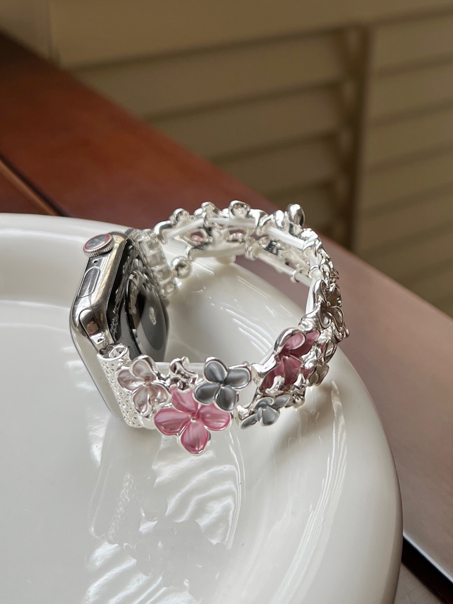 Autumn Blossom Charm Link Smartwatch Band