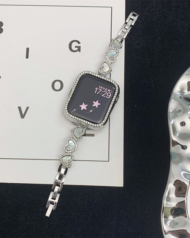 Heart-Link Crystal Smartwatch Band