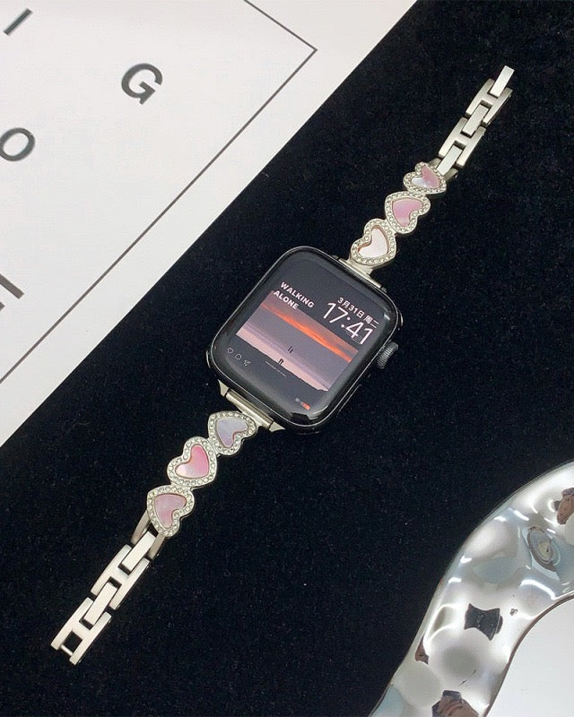 Heart-Link Crystal Smartwatch Band