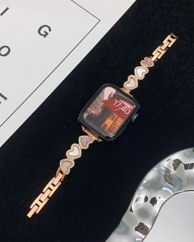 Heart-Link Crystal Smartwatch Band