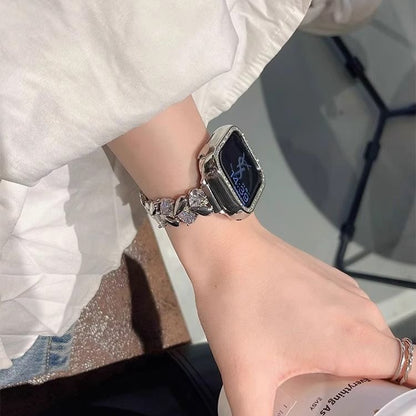 Gunmetal Crystal Marquise Link Apple Watch Band