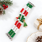 Christmas Beaded & Charm Chain Watch Band