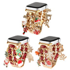 Burgundy Christmas Charm Chain Watch Band