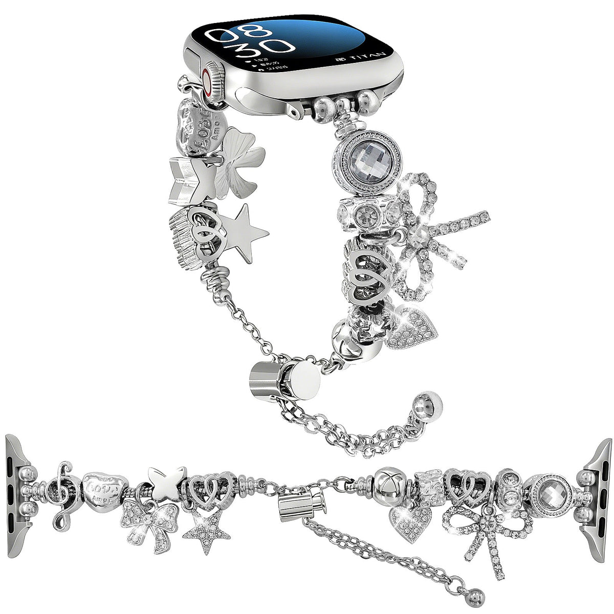 Western Charm & Leopard Bead Watch Band