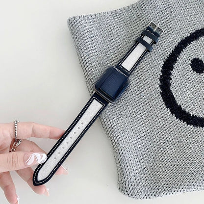 Stitching Leather Canvas Apple Watch Band