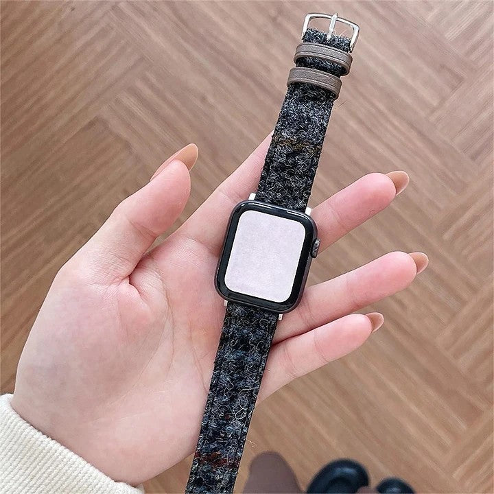 Apple Watch band retro style woolen strap