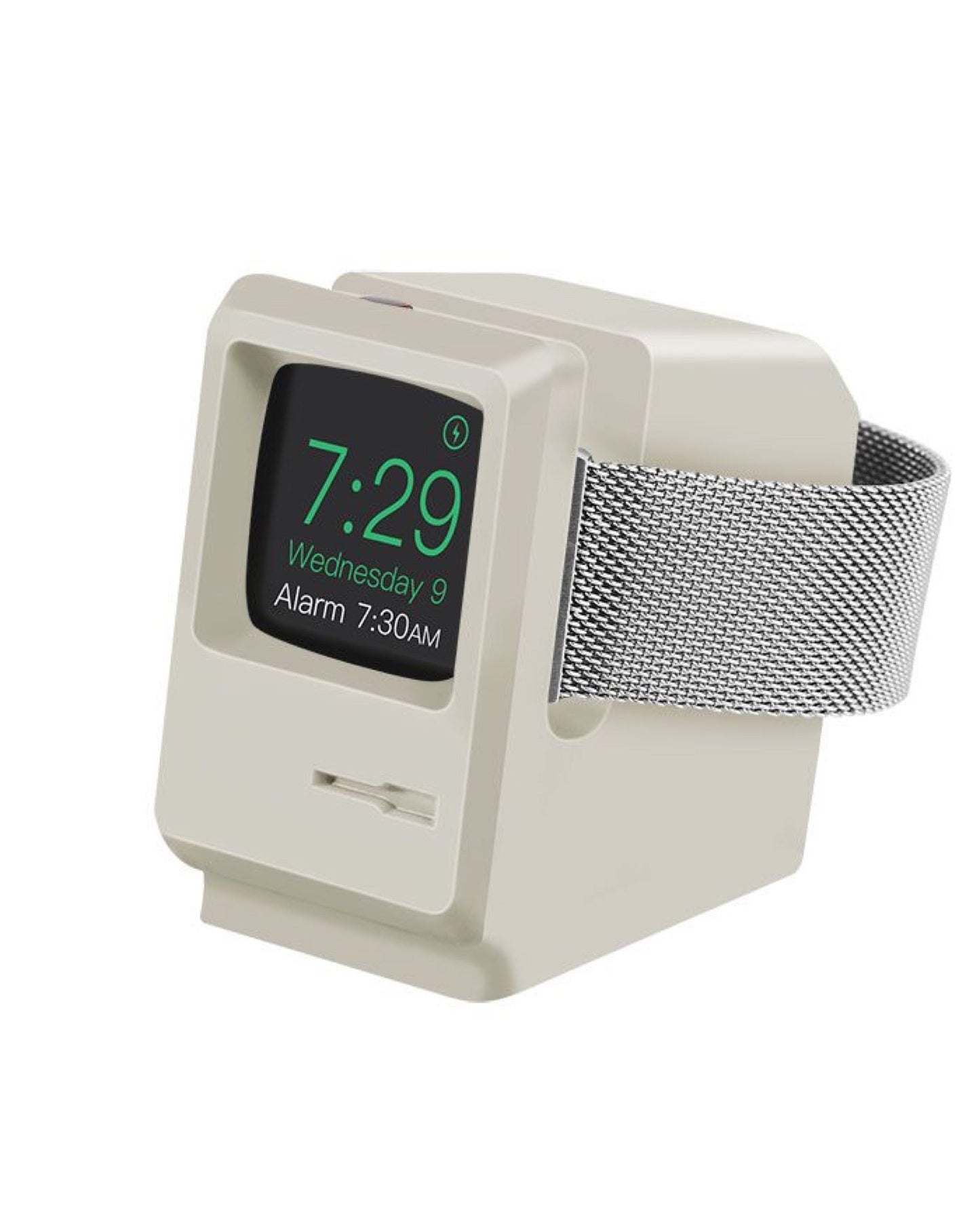 Retro Silicone Apple Watch Charging Stand - white background product view
