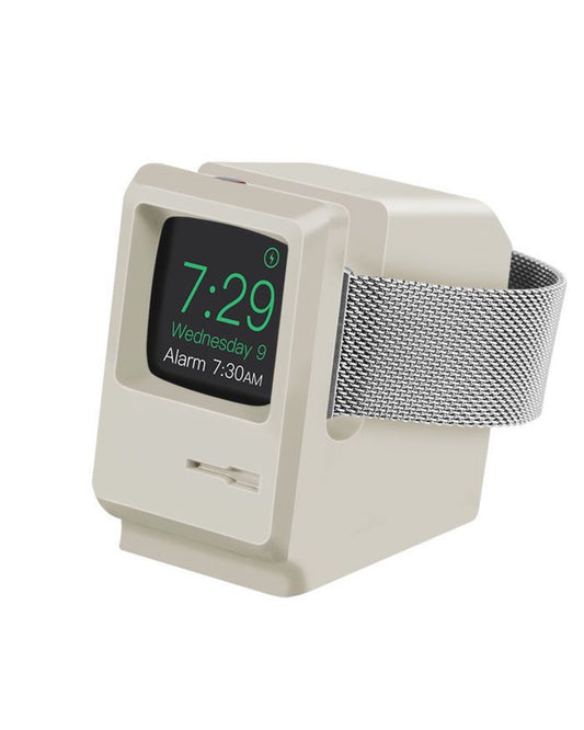 Retro Silicone Apple Watch Charging Stand - white background product view