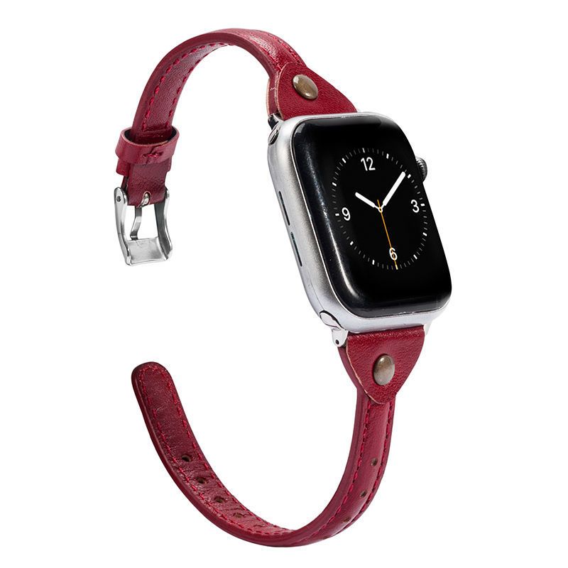 Thin Slim Waist Leather Apple Watch Band