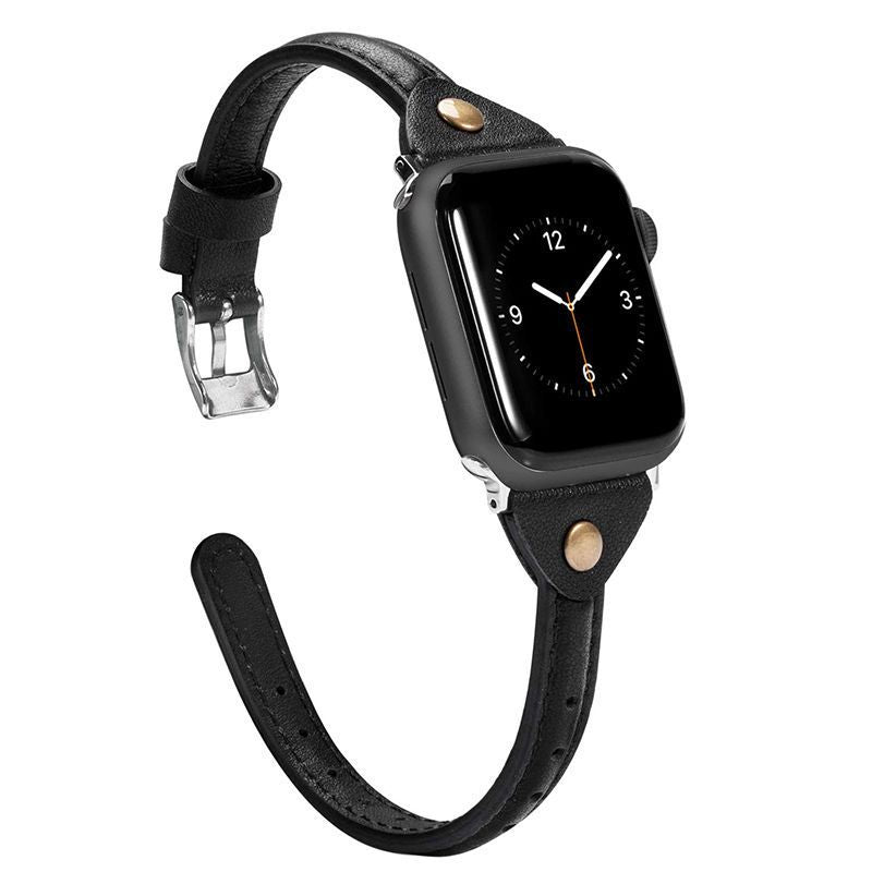 Thin Slim Waist Leather Apple Watch Band