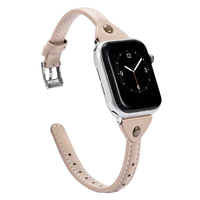 Thin Slim Waist Leather Apple Watch Band